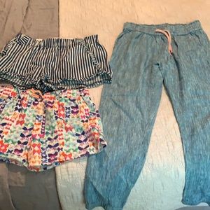 Crewcuts summer bundle 2 shorts and 1 pants
